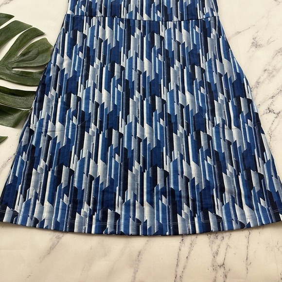 Aventura Womens Dress Size M New Blue Geometric Print Fit Flare Pockets Sundress - Picture 4 of 11